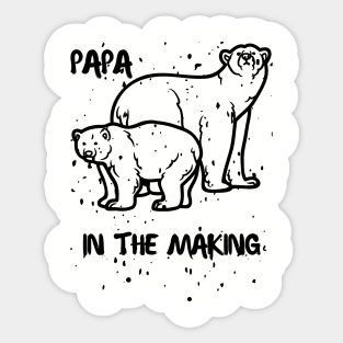 Papa Bear in the Making Sticker